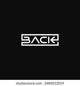 Diseño de logotipo de empresa de tipografía trasera.