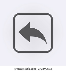 Back or undo icon . Arrow icon . Vector illustration