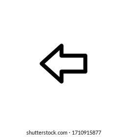Back User Interface Outline Icon Logo Vector Illustration
