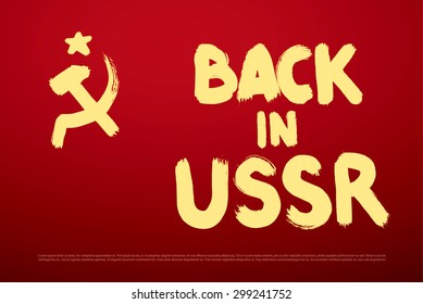 Back in the USSR. Grunge poster