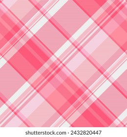 Back vector check tartan, content fabric pattern plaid. Finish background texture seamless textile in red and white colors.