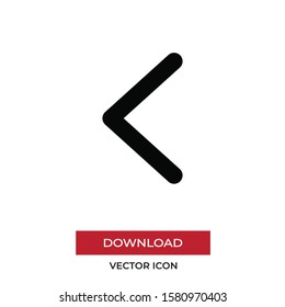 Back vector icon, simple sign for web site and mobile app.