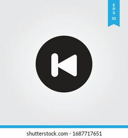 Back vector icon, simple sign for web site and mobile app.