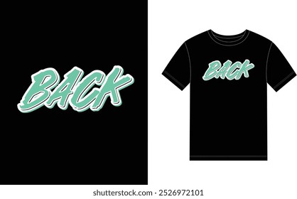 Back vector print t shirt