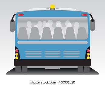 Back view of Airport bus