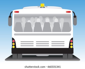 Back view of Airport bus