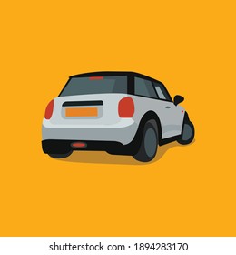 back view car vector illustration
 (easy editing and easy to change color )