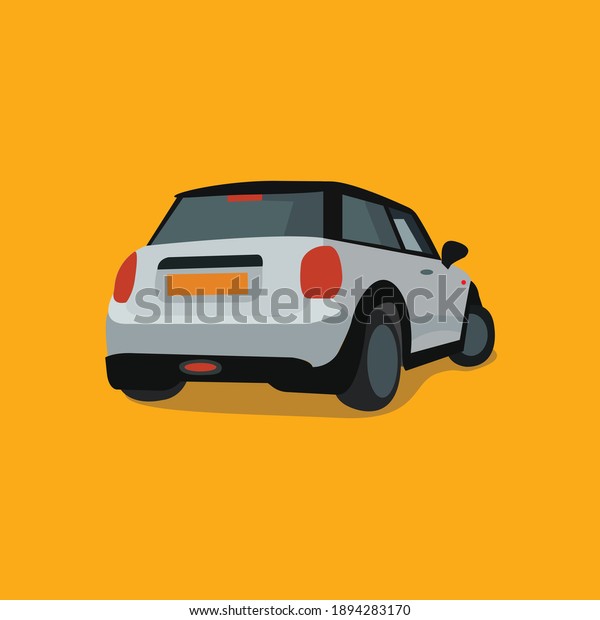 back view car vector illustration\
 (easy editing\
and easy to change color\
)