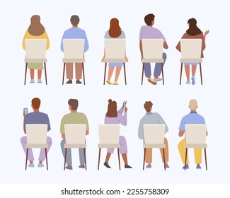 people sitting vector
