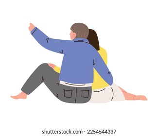 icono de la vista posterior de la pareja