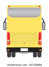 Back view of Double deck Modern touring bus
