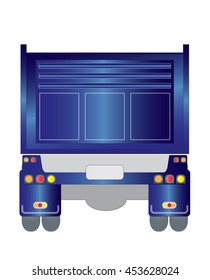 Back view of Dump  truck