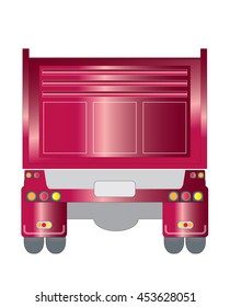 Back view of Dump  truck