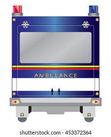 Back view of Emergency Pickup car