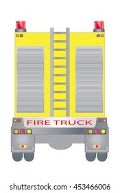 Back view of Fire truck