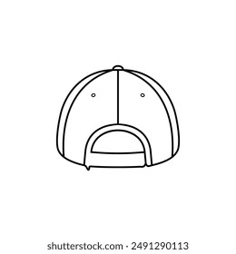 back view hat mockup vector hat rear view