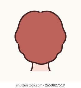 Back view of a man's head – vector illustration