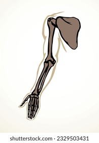 Back view old woman sick torso spine part injury carpal wrist ache hospital surgery care therap scan x ray white logo. Black drawn femal injur thumb medic xray ill elbow ulna pain exam line sketch art