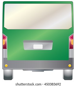 Back view of Passenger van car