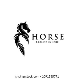 Back View Tail Horse Logo