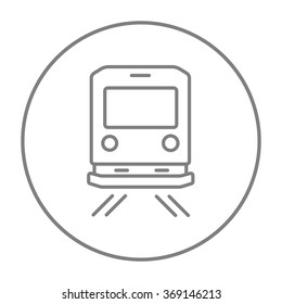 Back view of train line icon.