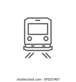 Back view of train line icon.