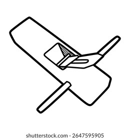 back view of wood planer tool simple