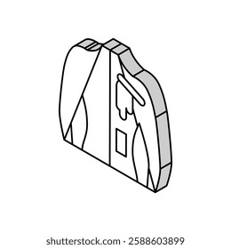 back waxing female isometric icon vector. back waxing female sign. isolated symbol illustration