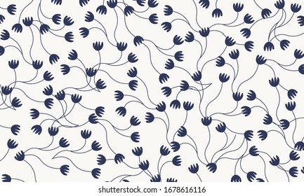 Back & white floral design Background
