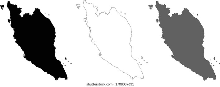 Back , white , gray icon malaysia vetor map 