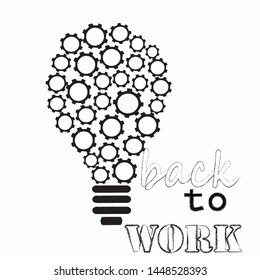 Back to workWorking scene with bulb and mechanism.Good idea.Success.