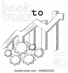 Back to work.Working scene with mechanism.Finance.Success.