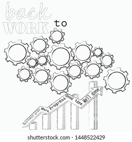 Back to work.Working scene with mechanism.Finance.Success.