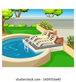 Back Yard Cartoon For Your Design