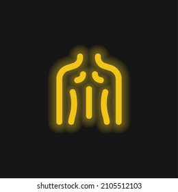Icono de neón amarillo brillante