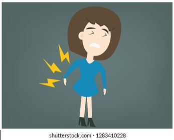 backache concept vector