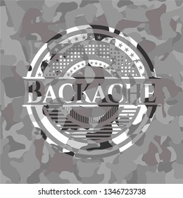 Backache grey camo emblem