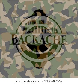 Backache on camouflaged pattern