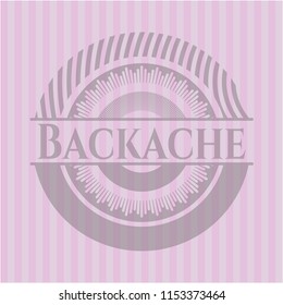 Backache vintage pink emblem