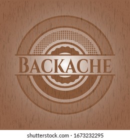 Emblema de madera de la espalda. Retro. Ilustración vectorial.