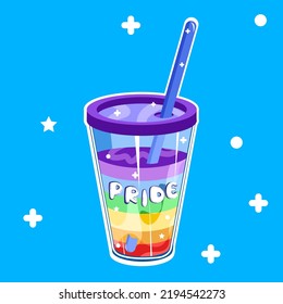 Backaground blue glass rainbow vector illustration