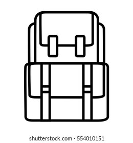  backback outline icon, minimalistic flat design for web, mobile logo and identity