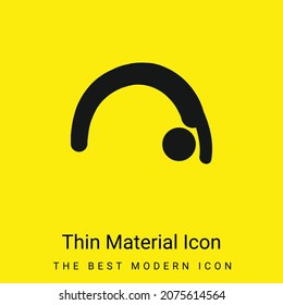Icono de material amarillo brillante mínimo