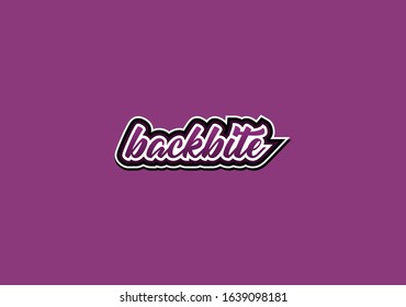 Backbite Text Vector logo Typography 