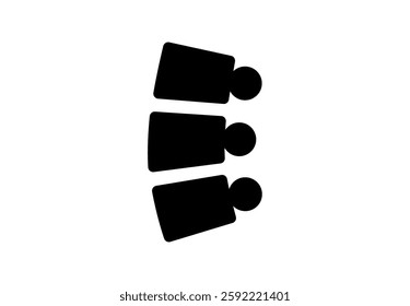 Backbone anatomical poster. Logo or icon for spine center or chiropractor clinic. Intervertebral foramen, cervical, thoracic and lumbar sections of the human vertebrae flat vector medical illustration