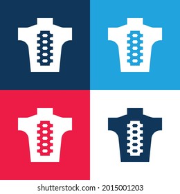 Backbone blue and red four color minimal icon set