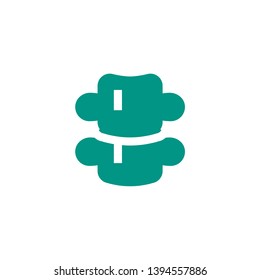 backbone icon design back skeleton symbol. medical healthcare vector illustration