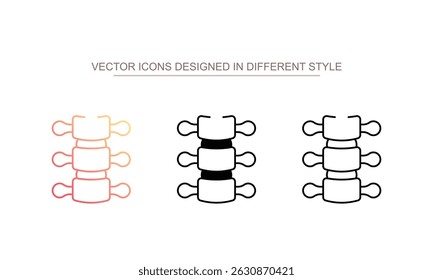 Diseño de icono de columna vertebral con fondo blanco