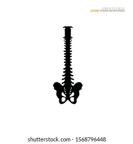 Backbone icon on white background.spinal cord backbone vector.Vector illustration.