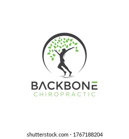 Backbone Logo, Attractive Tree Human Vector